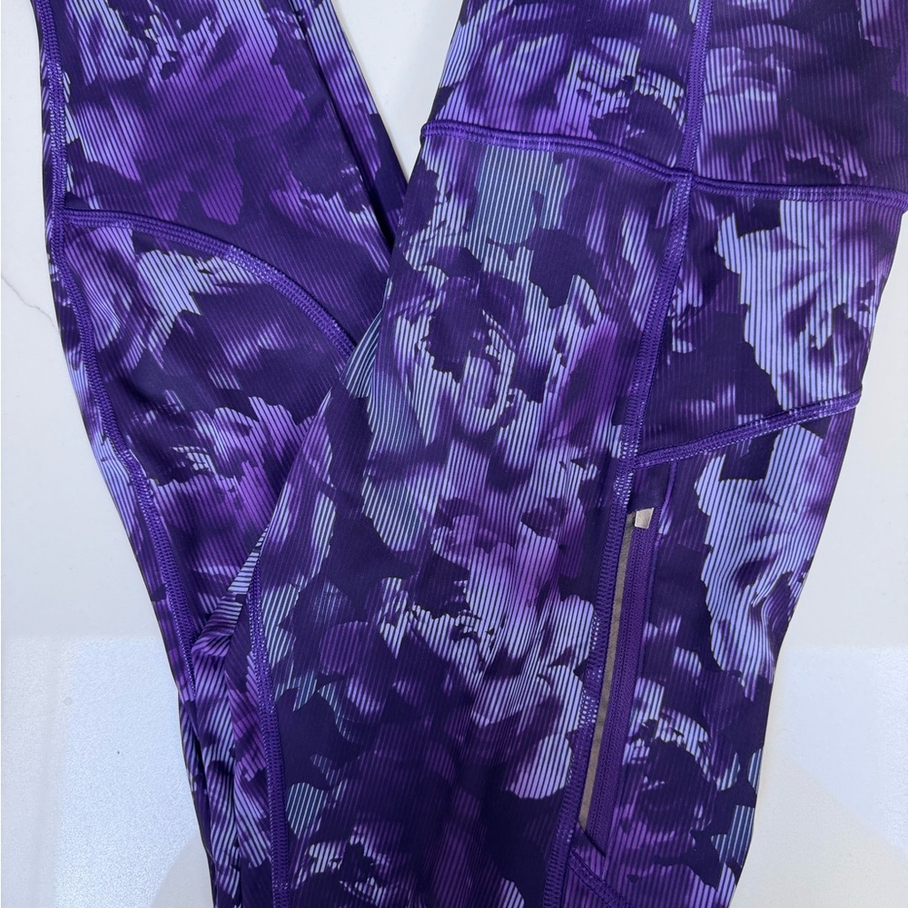 Athleta Purple Floral Leggings